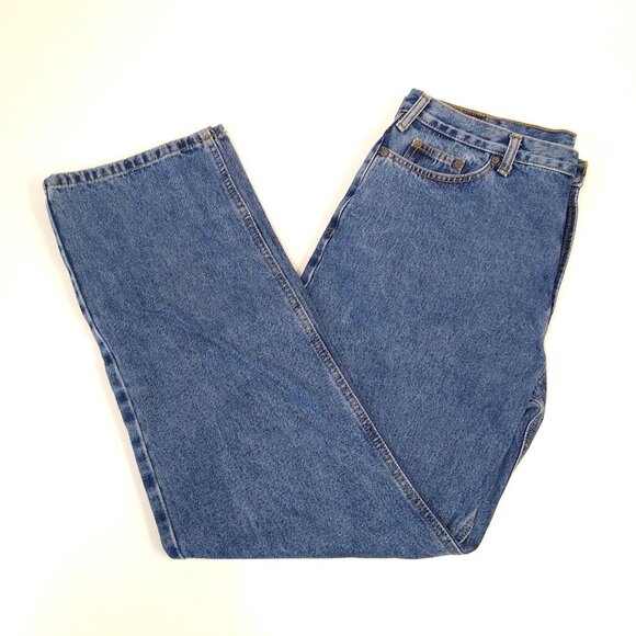 Full Blue Jeans Classic Fit Straight Leg Denim Men's Jeans 38x34 Sits At Waist - Picture 9 of 11